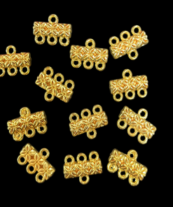 Gold Three String Rectangle Connector
