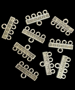 Silver Four String Rectangle Connector