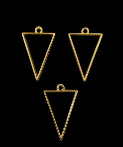 Triangle Antique Gold Pendant Blank Frame
