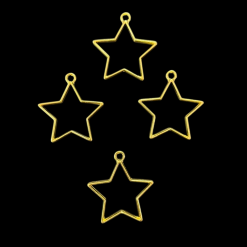 Antique Bronze Star Pendant Blank Frame
