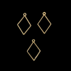Rhombus Rose Gold Pendant Blank Frame