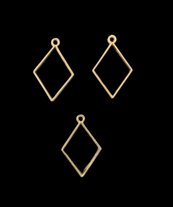 Rhombus Rose Gold Pendant Blank Frame