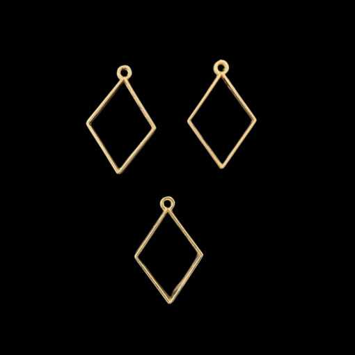 Rhombus Rose Gold Pendant Blank Frame