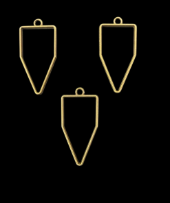 Antique Bronze Polygon Pendant Blank Frame