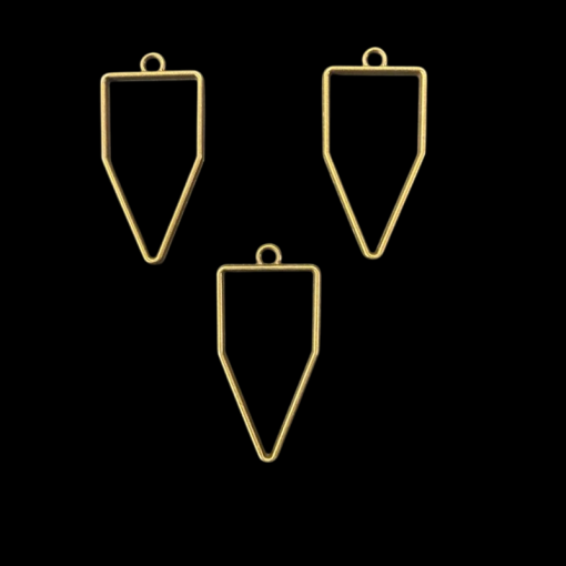 Antique Bronze Polygon Pendant Blank Frame