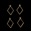 Antique Gold Rhombus Pendant Blank Frame
