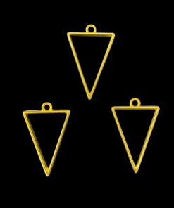 Gold Triangle Pendant Blank Frame