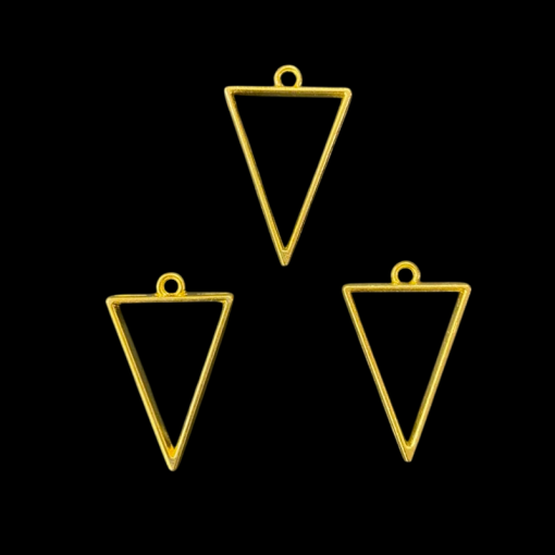 Gold Triangle Pendant Blank Frame