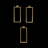 Rose Gold Rectangle Pendant Blank Frame