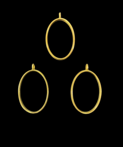 Gold Oval Pendant Blank Frame