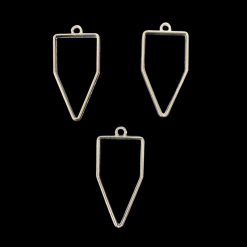 Antique Silver Polygon Pendant Blank Frame