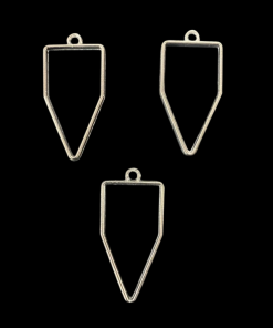 Antique Silver Polygon Pendant Blank Frame