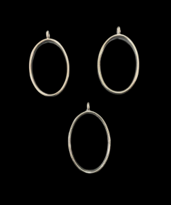Antique Silver Oval Pendant Blank Frame
