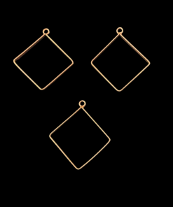 Copper Rhombus Shape Pendant Blank Frame