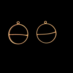 Copper Circle Pendant Blank Frame