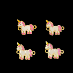 Pink Unicorn Enamel Charm