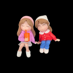 Miniature Two Cute Girls