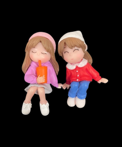 Miniature Two Cute Girls
