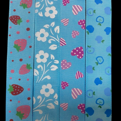 Grosgrain Blue Shades Different Pattern Set Of Four