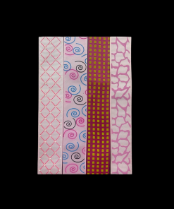 Grosgrain Pink Shades Different Pattern Set Of Four