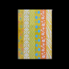 Grosgrain Orange And Yellow Shades Different Pattern Set Of Six