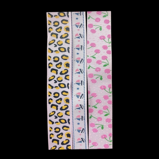 Grosgrain Different Shades And Pattern Set Of Three