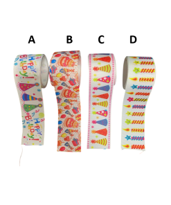 Grosgrain Happy Birthday Decoration Ribbon
