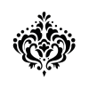 Damask Floral Pattern Stencils