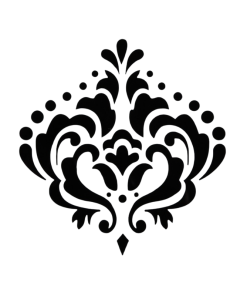 Damask Floral Pattern Stencils
