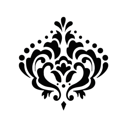 Damask Floral Pattern Stencils