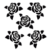 Rose With Leaf Stencils