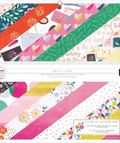 Pink Paislee Single-Sided Oh My Heart Paper Pad