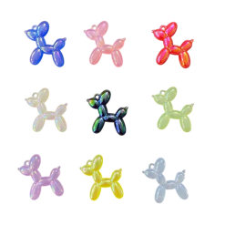 Mixed Colour Acrylic Dog Charm