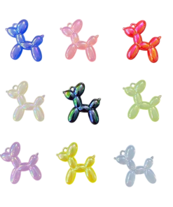 Mixed Colour Acrylic Dog Charm