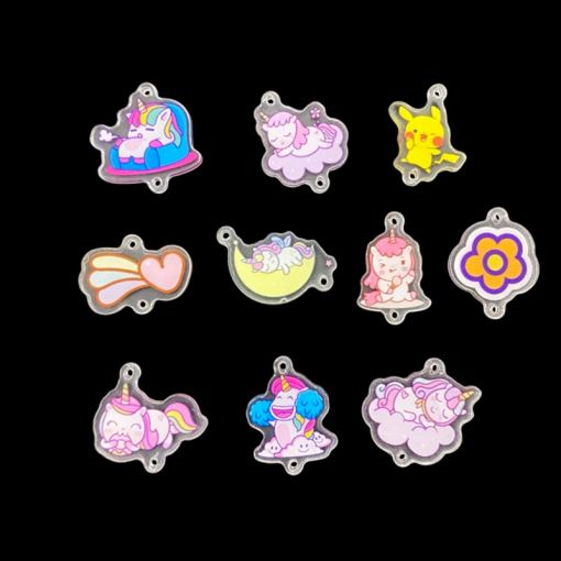 Mixed Colour Small Cartoon Charm