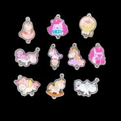 Mixed Colour Small Cartoon Charm
