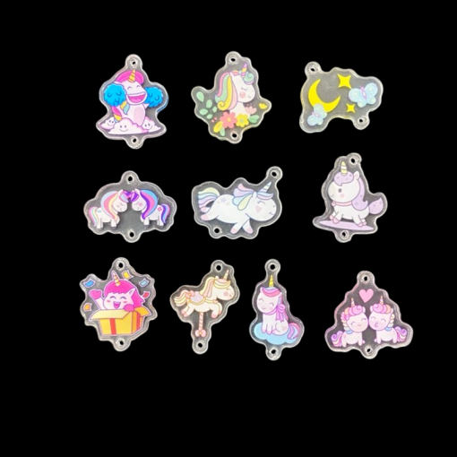 Mixed Colour Small Cartoon Charm