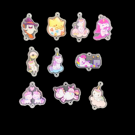 Mixed Colour Small Cartoon Charm