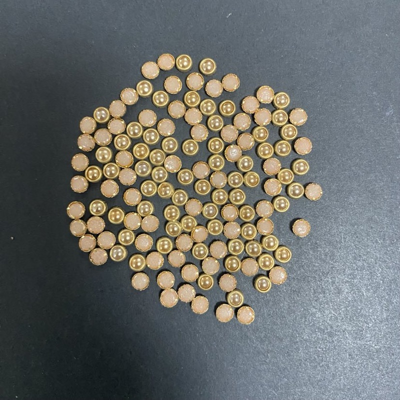 Round Kundan Orange Pearl