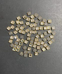 Square Kundan Stone White