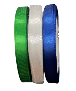 Three Rolls Satin Ribbon 6 mm