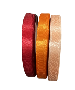 Three Rolls Satin Ribbon 6 mm