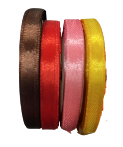 Four Rolls Satin Ribbon 6 mm