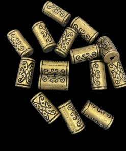 Golden Finish Acrylic Tube Beads