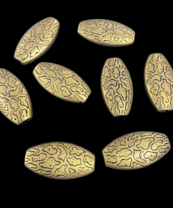 Golden Finish Acrylic Pipe Beads