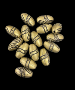 Golden Finish Acrylic Oval Beads
