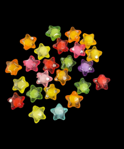 Mixed Colour Acrylic Star Beads
