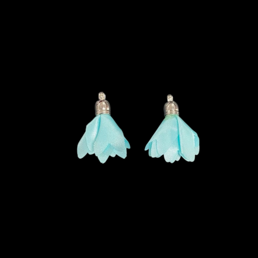 Satin Flower Tassel - Baby Blue