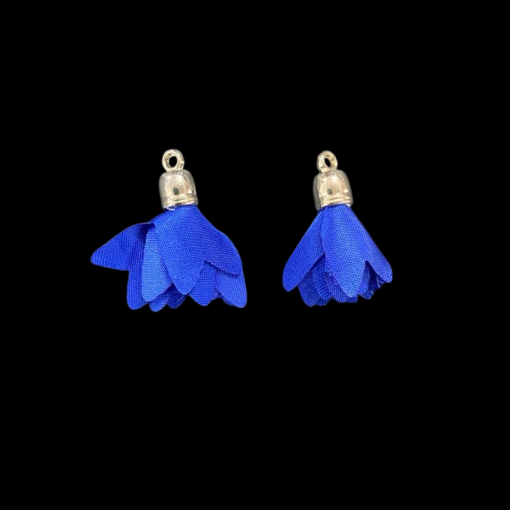 Satin Flower Tassel - Royal Blue