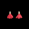 Satin Flower Tassel - Maroon